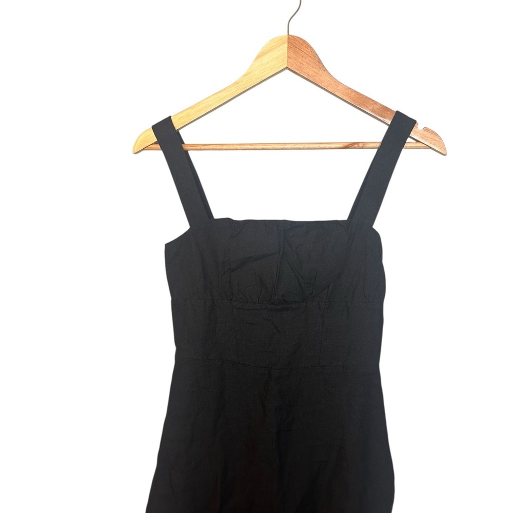 NWT & Other Stories Strappy Linen Midi Dress Black 0 - Picture 3 of 8